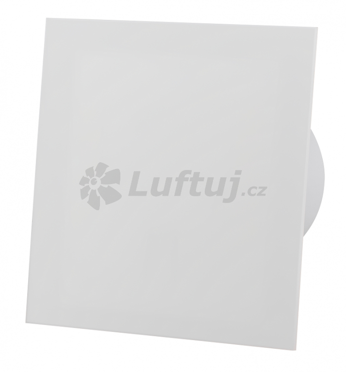 Ventilátory - Dizajnový stropný a stenový ventilátor DRIM 100, 125 mm sklenený kryt v bielej matnej farbe