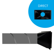 Box LUFTOMET Flat Direct nízky s hrdlom 100 mm