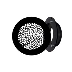 Singlepack LUFTOMET Jet vzduchotechnická dýza Voronoi, kruh černá (100, 125 mm)