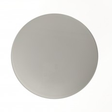 Kruhový sklenený ventil 125 mm v lesklej farbe, rozmer krytu 200 mm, biela farba - DOPREDAJ